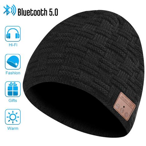 Bluetooth Running Hat, Eastpin Bluetooth Beanie, Bluetooth 5.0 HD Stereo Beanie Headphone, Winter Hat, Electronic Gifts ► Photo 1/6