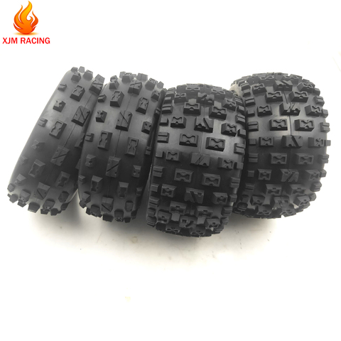 Front Size 170x60 and Rear Size 170x80 Knobby Tyre Skin Set for 1/5 Hpi Rofun Rovan Km Baja 5b Rc Car Toys Parts ► Photo 1/5