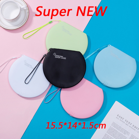 Round Super NEW Design mask storage case mask storage box disposable mask case storage box organizer face mask storage case ► Photo 1/6