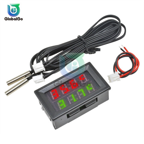 0.56 inch Temperature Sensor Meter Detector 0.28 inch Dual LED Digital Thermometer Dual NTC Waterproof Metal Probe ► Photo 1/6