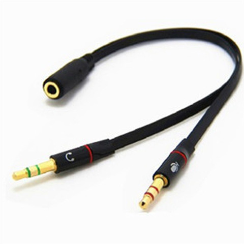 3.5mm Stereo Earphone Headphone Audio Y Splitter Jack Female to Male Adapter Extension Aux Cable for iPhone Samsung PC Computer ► Photo 1/5