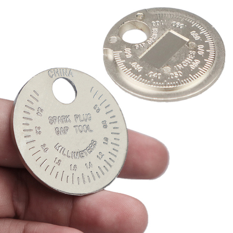 1pc Spark Plug Gap Gauge Tool Measurement Coin-Type 0.6-2.4mm Range Spark Plug Gage Gap Tool Feeler ► Photo 1/6
