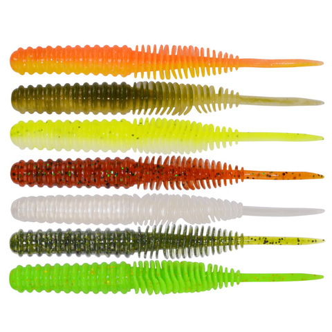 5pcs a lot 100mm 4.5g Soft worm grub bait lure ,fishing tackle screw thread needle tail for bass perch ► Photo 1/5