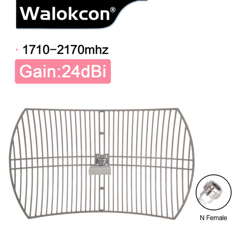 24 dBi Gain Outdoor Antenna For Signal Booster Repeater Work For 3G WCDMA 2100 mhz 4G LTE/DCS 1800 mhz  External Grid Antenna@ ► Photo 1/6