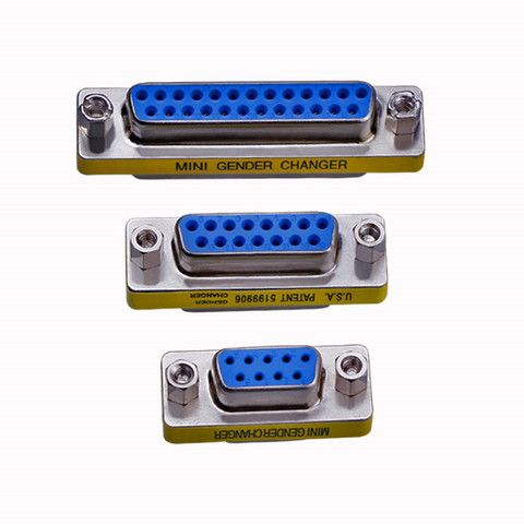 Mini Gender Changer Adapter DB9 DB15 DB25 RS232 Serial Port Com Connector Female/Male ► Photo 1/6