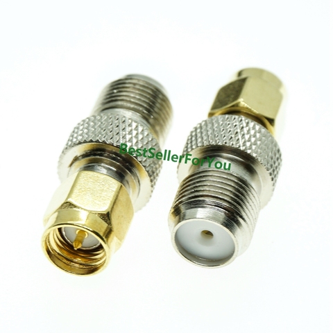 F Type Female Jack To SMA Male Plug Coax Coaxial Connector RF Adapter ► Photo 1/6