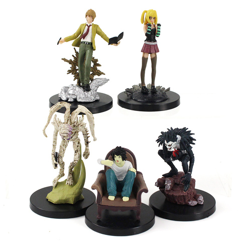 5pcs/lot 7cm-11cm Death Note Figures L Killer Light Yagami Ryuuku Rem Misa Collectible Model Toys ► Photo 1/4