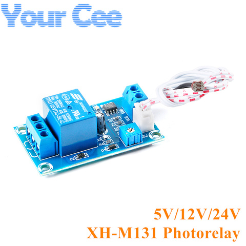 XH-M131 DC 5V 12V 24V Light Control Switch Photorelay Photoresistor Relay Module Detection Sensor brightness Automatic Control ► Photo 1/6