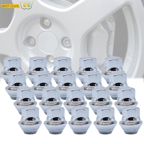 20Pcs M12 X 1.5 Chromed 19mm Alloy Wheel Nuts For Ford Focus MK1 MK2 MK3 ST RS Bolt Lug Stud Tyre Whorl Nut With Washer Pad ► Photo 1/6