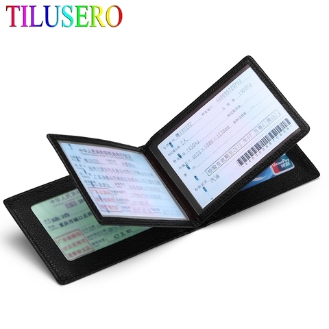 Driver License Holder Pu Leather on Cover for Car Driving Documents Business ID Pass Certificate Folder Wallet ► Photo 1/6