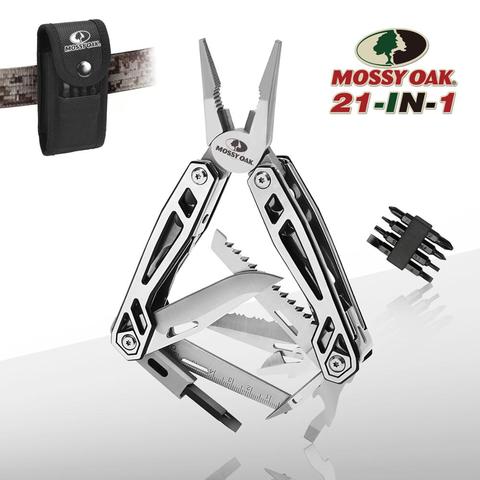 MOSSY OAK 17 in 1 Multi Plier Wire Stripper Folding Plier Outdoor Camping Multitool  Pocket Mini Portable Folding Pliers ► Photo 1/6