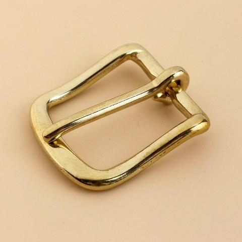 Solid Brass Belt Buckle End Bar Heel bar Buckle Single Pin Belt Half Buckle For Leather Craft Bag Strap Jeans Webbing Dog Collar ► Photo 1/6