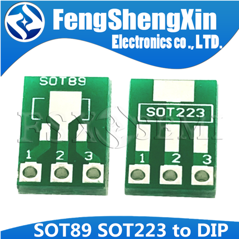 20pcs/lot pinboard SOT89 SOT223 to DIP Transfer Board DIP Pin Board Pitch Adapter keysets PCB adapter ► Photo 1/2
