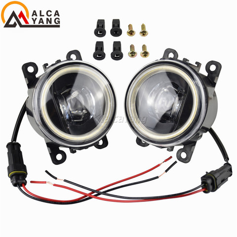 Angel Eyes Fog Lamp Assembly Super Bright Fog Light For Dacia Logan Duster Sandero 2004-2015 Fog Lights 2pcs ► Photo 1/6