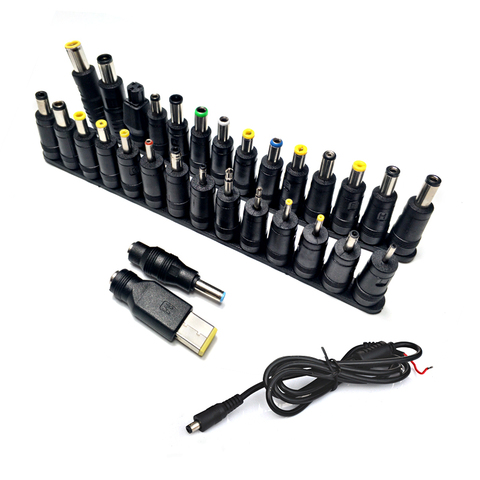 31pcs Universal Connector Plug Laptop DC Power Supply Adapter AC DC Jack Charger Connectors Laptop Power Adapter Conversion Head ► Photo 1/6