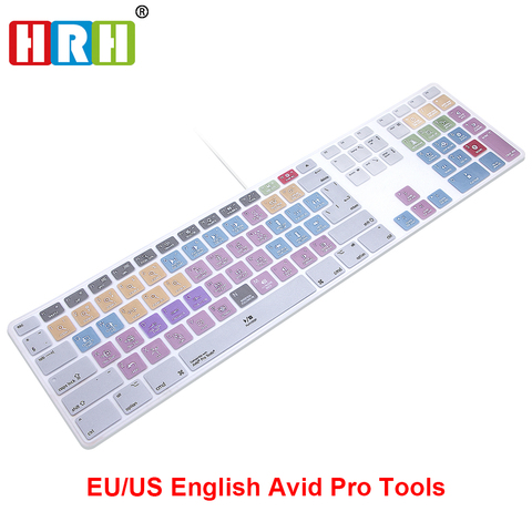 HRH Avid Pro Tools Hotkey Shortcut Keyboard Cover Skin For Apple Numeric Keypad Wired USB for iMac G6 Desktop PC ► Photo 1/6