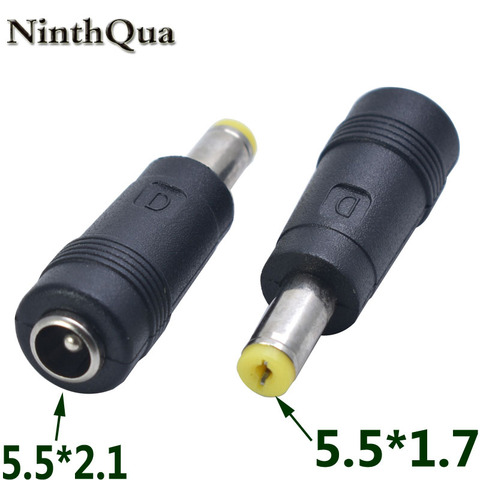 NinthQua 1pcs DC 5.5x2.1mm / 5.5*2.1 female to 5.5x1.7mm male power plug for ACER laptops adapter , 5.5 2.1 TO 5.5 1.7 m ► Photo 1/6