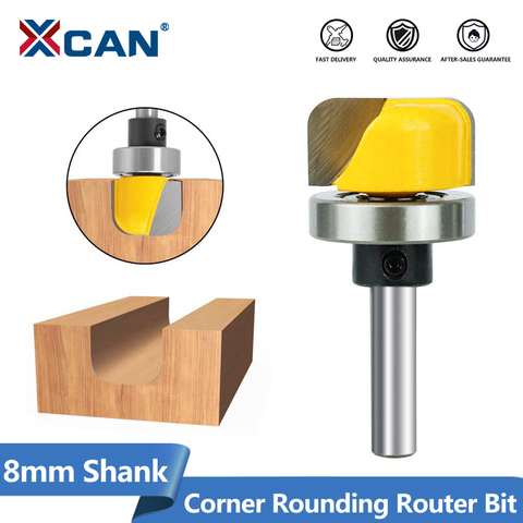 XCAN Diameter Bowl & Tray Router Bit 8mm Shank Corner Rounding Router Bit Wood Milling Cutter Engraving Tool Tungsten Router Bit ► Photo 1/6