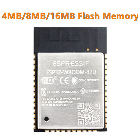 ESP32-WROOM-32D 4MB 8MB 16MB Flash Memory Wi-Fi+BT+BLE ESP32 Module Espressif Original better RF performance ► Photo 1/4