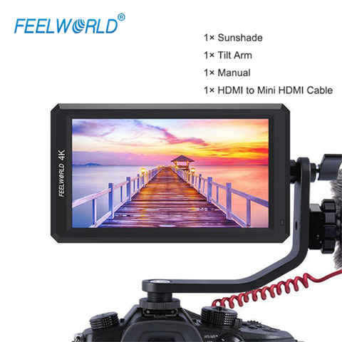 Feelworld F6 5.7inch Full HD 1920x1080 IPS DSLR HDMI Field Video Monitor with Tilt Arm Power Out for Handheld Gimbal Stabilizer ► Photo 1/6