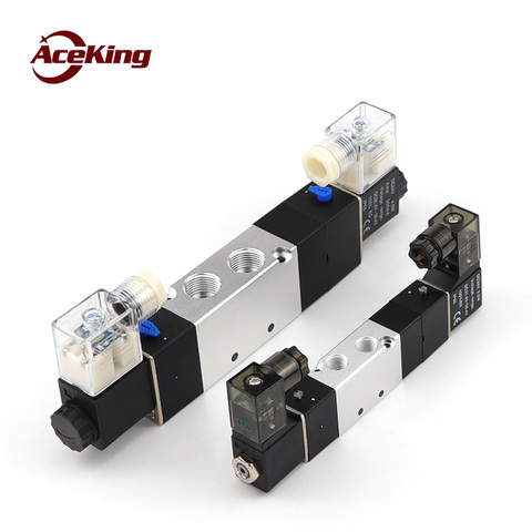 Three-position five-way solenoid valve 4V130C/4V130P/ 4v130e-a /B06 DC24V AC220V DC12V medium seal pneumatic valve ► Photo 1/6