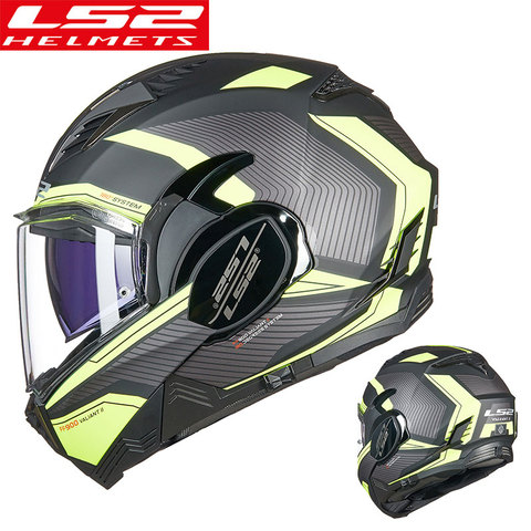 New LS2 FF900 Valiant II 180 Degrees Flip Up Modular KPA Shell Motorcycle Helmet With Dual Lens & Helmet Bag Casto Moto ► Photo 1/6