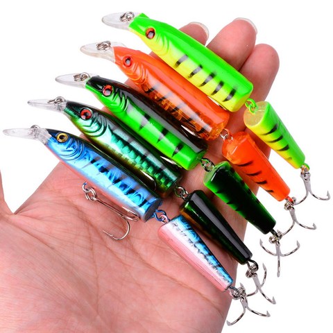 1Pcs Lifelike Artificial Crankbait Multi Jointed Fishing Lure 10.5cm/9g 2-segment Hard Bait 6# Hook Wobblers Sea Fishing Bait ► Photo 1/6