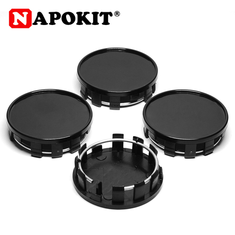 4pcs 54MM(52mm-50mm) Car Wheels Rim Hub Cap Auto Car Wheel Center Caps Hubcap Dust-proof Covers Black Chrome ► Photo 1/6