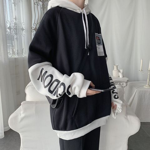 Streetwear Harajuku Men Turtleneck Hoodies 2022 Mens Color Bock Streetwear Sweatshirts Male Korean Fashion Hip Hop Loose Hoodies ► Photo 1/6