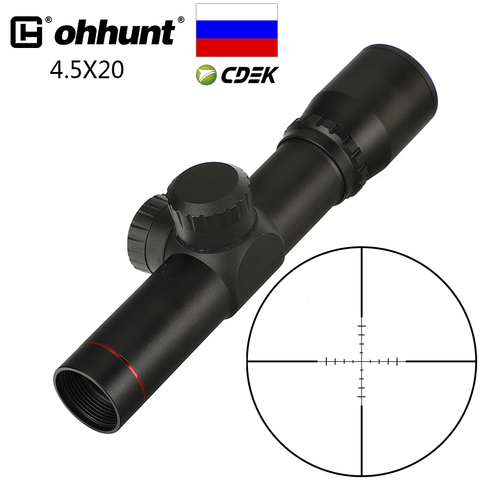 SHIP FROM Russia ohhunt 4.5X20 P4 Glass Etched Reticle Riflescope Flip-Open Lens Caps For Hunting ► Photo 1/1