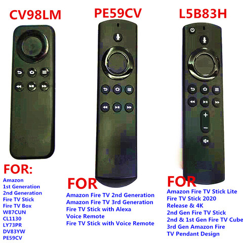 USED CV98LM PE59CV L5B83H remote for Amazon Fire TV stick 4k box 2nd-gen Fire TV 3rd Gen Amazon Fire TV DR49WK B ► Photo 1/4