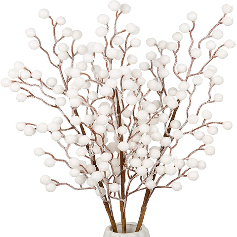 1Pcs Artificial White Berries Stems Christmas Berry Branches For Flowers  Arrangements&Home DIY Crafts Fake Snow Tree Decorations - Price history &  Review, AliExpress Seller - man-made craftsmanship Store