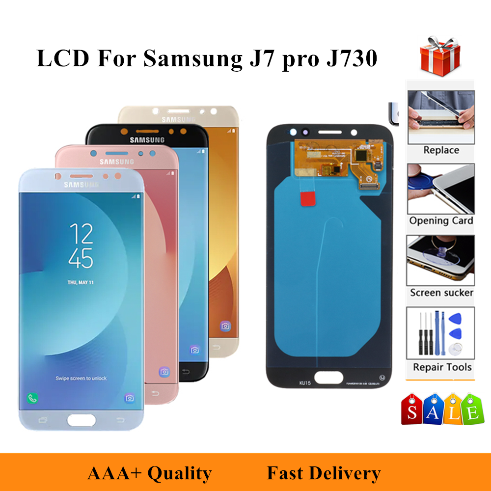 Buy Online 5 5 For Samsung Galaxy J7 Pro 2017 J730 Sm J730f J730fm Ds J730f Ds J730gm Ds Lcd Display Touch Screen Digitizer Assembly Alitools