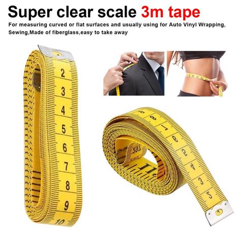 Soft 3Meter 300CM Sewing Tailor Tape Body Measuring Ruler Dressmaking 