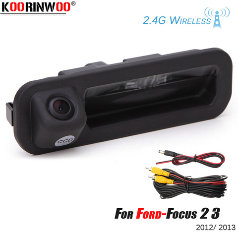 Koorinwoo Wireless Trunk Handle Button License Lights Car Rear view Camera Parking for Ford Focus 2 3 Hatchback Sedan 2012 2013 ► Photo 1/6