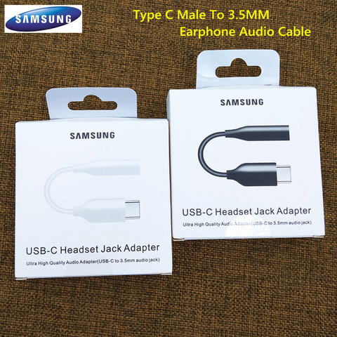 Original Samsung USB Type C Headset Jack Adapter 3.5MM Earphone Audio Cable For Galaxy S20+ S20 Ultra A60 A80 A90 Note10 Pro/10+ ► Photo 1/6