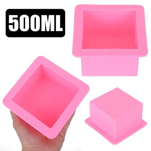 500ML Large Square Soap Mold For Candle Cake DIY Handmade Craft Lotion Bar Silicone Soap Mould Supplies ► Photo 1/4