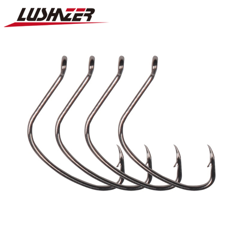 LUSHAZER 20pcs/lot Fishing Hooks Set Barbed Single Circle Carp Hook High Carbon Steel Sea Fishhook Fly Fishing Accessories ► Photo 1/6