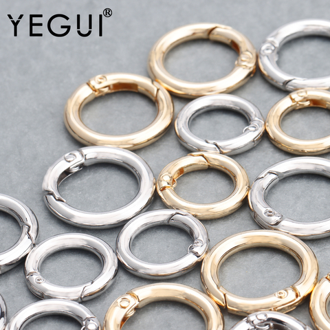 YEGUI M753,jewelry accessories,18k gold plated,0.3 microns,connector,clasps,jewelry making,diy bracelet necklace,10pcs/lot ► Photo 1/5