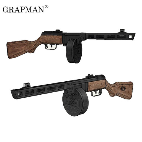 1:1 WWII Soviet PPSH41 Submachine Gun Papercraft 3D Hand-Made Drawing Puzzle Toy Cardboard Model Origami Paper Papercrafts ► Photo 1/6