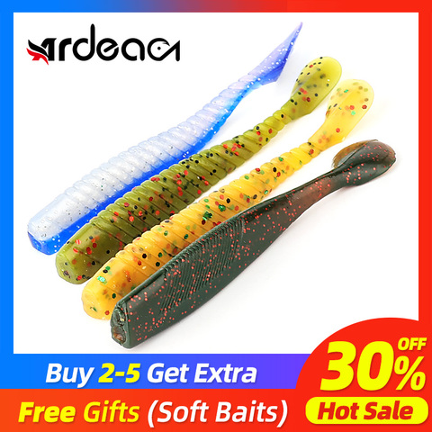 Ardea soft lure 80mm 4g T-tail Salt Silicone Wobblers Jighead Artificial fishing bait Artificial Fishing Tackle ► Photo 1/6