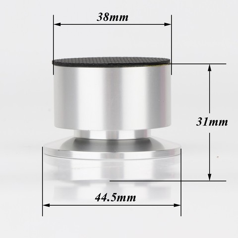 4PCS Aluminium Black & silver Shockproof Spike+Pad Isolation Stand HiFi Amplifiers Aluminum Alloy Speaker Spike Cone Pad ► Photo 1/6