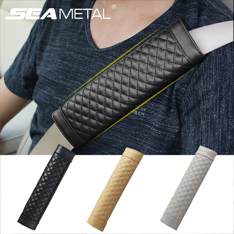 PU Leather Car Seat Belt Cover Soft Shoulder Cushion Protector Safety Seats Belt Pad Car-Styling Auto Interior Accessories ► Photo 1/6