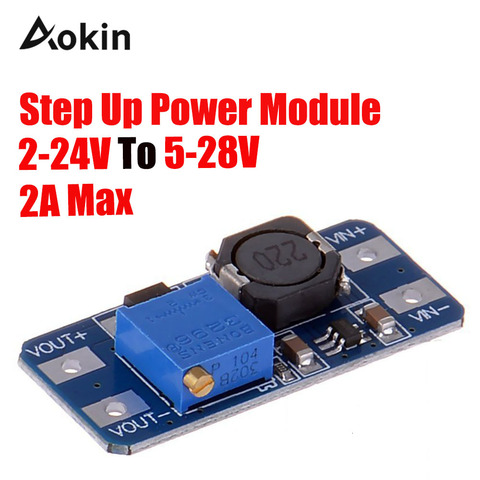 MT3608 DC Step Up Voltage Regulator Module Feed Converter 2 V-24 V to 5 V-28 V 2A Max ► Photo 1/6