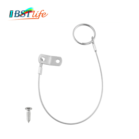 Stainless Steel 316 Lanyard Cable Safety Tether Wire for Loss Prevention 1 Loop with Quick Release Ring & Rubber Coating ► Photo 1/5