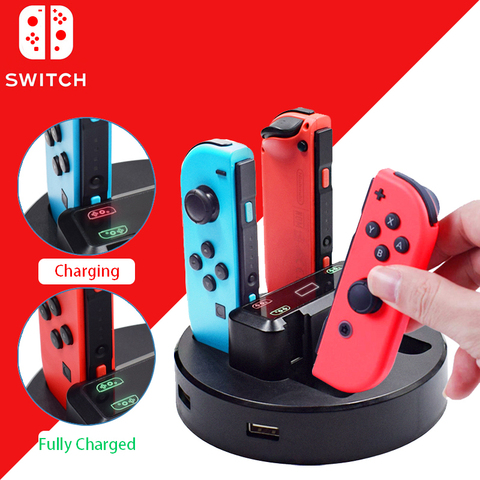 Portable Accessories For Nintendo Switch Controller Charger Docking Switch Joycon Station Ac Adapter Support 4 Joy-con Charging ► Photo 1/6