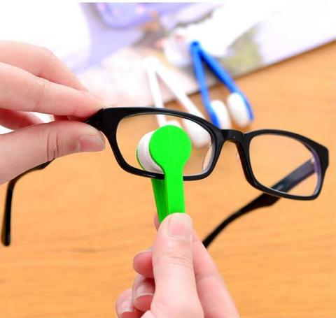 HOT! 5 Colors Mini Microfiber Two-side Sunglasses Brush Eyeglass Cleaner Brush Spectacles Rub Cleaner Glasses Clean Tool Brush ► Photo 1/6