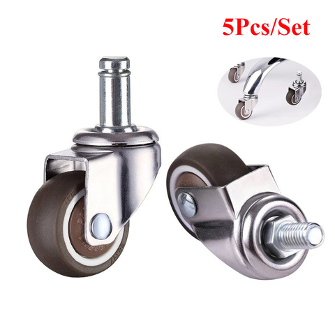 5pcs/Lot Office Chair Caster Wheels 1.5/2 Inch Swivel Caster Wheels Soft Rubber TPE Caster Wheels Replacement Furniture Hardware ► Photo 1/6