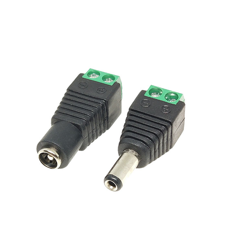 5 Pairs 2.1 x 5.5mm DC Power Plug Jack Adapter Connecter Socket Plug for 3528/5050/5730 single color led tape ► Photo 1/3