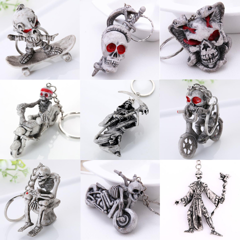 Keychain For Men Skull Zombie Undead Snare Scary Fashion Funny Cute Cartoon Car Bag KeyRing Jewelry Gift ► Photo 1/6